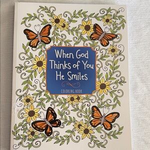 When God thinks of you He smiles Coloring Book